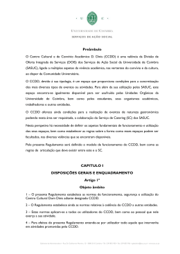 Regulamento - Universidade de Coimbra