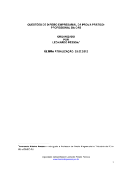 quest&otilde;es de direito empresarial da prova pr&aacute;tico