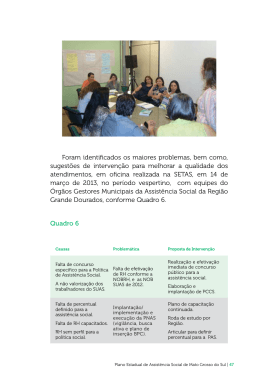 Foram identificados os maiores problemas, bem como
