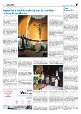 Paróquia de S. António celebra 25 anos de sacerdócio do Padre