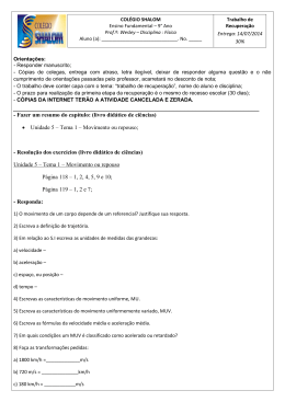 - Fazer um resumo do cap&iacute;tulo: (livro did&aacute;tico de