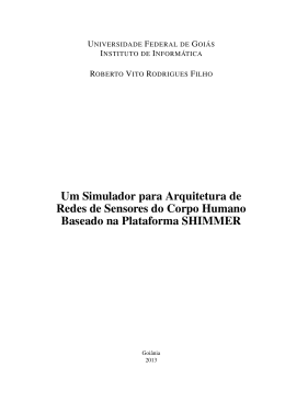 Um Simulador para Arquitetura de Redes de Sensores do