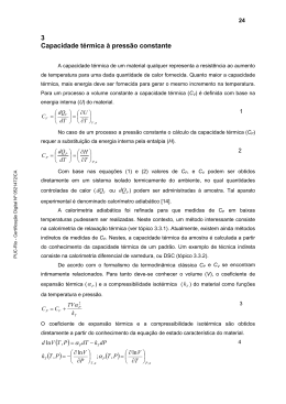 3 Capacidade t&eacute;rmica &agrave; press&atilde;o constante