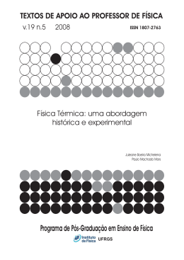 F&iacute;sica T&eacute;rmica com uma abordagem hist&oacute;rica e