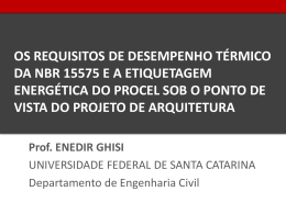 Desempenho t&eacute;rmico para paredes externas