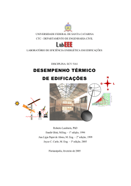 DESEMPENHO T&Eacute;RMICO DE EDIFICA&Ccedil;&Otilde;ES