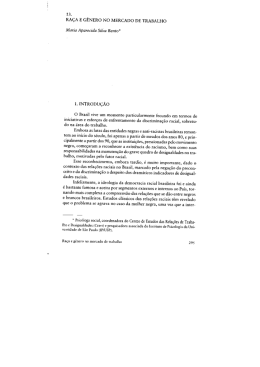 Ra&ccedil;a e g&ecirc;nero no mercado de trabalho