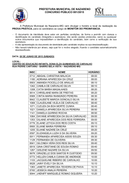 prefeitura municipal de nazareno concurso público 001/2015