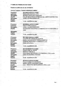 1a VARA DO TRABALHO DE ITUÍSEP