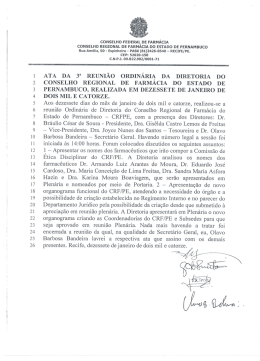 17/01 - Conselho Regional de Farm&aacute;cia do Estado de Pernambuco
