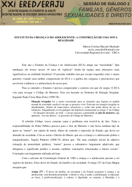 ESTATUTO DA CRIAN&Ccedil;A E DO ADOLESCENTE: A
