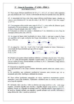 3*l Lista de Exerc&iacute;cios - 3&deg; AN O - F&Iacute;SICA