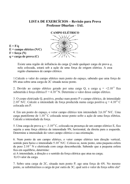 LISTA DE EXERCÍCIOS – Revisão para Prova Professor Dharlan