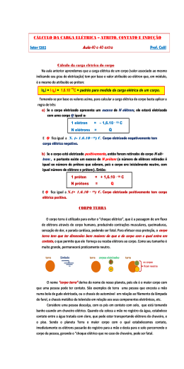 Cálculo da carga elétrica-Processos de eletrização