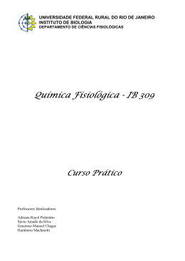 Qu&iacute;mica Fisiol&oacute;gica - IB 309 Curso Pr&aacute;tico