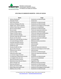 LISTA FINAL DE CANDIDATOS INSCRITOS &ndash; EDITAL