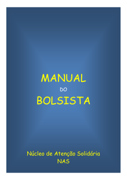 Manual de orientação ao bolsista - PUC