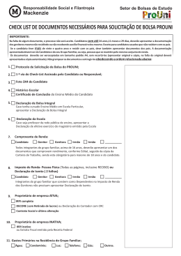 check list de documentos necess&aacute;rios para solicita&ccedil;&atilde;o