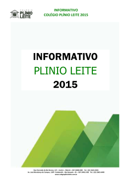 Editorial - Colégio Plínio Leite