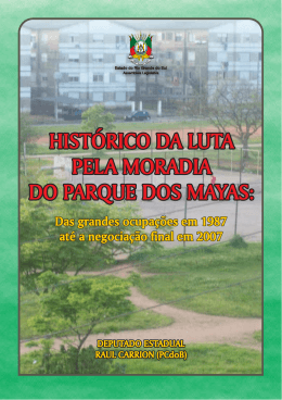 hist&oacute;rico da luta pela moradia do parque dos mayas