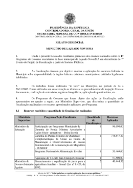 relatório de fiscalização nº 14 município de lajeado novo