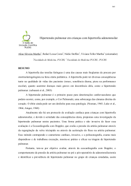Hipertens&atilde;o pulmonar em crian&ccedil;as com hipertrofia