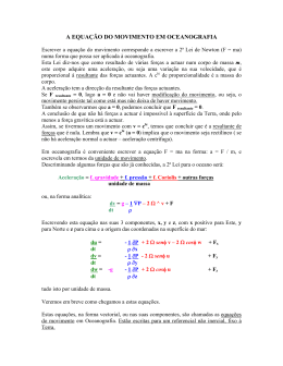 A EQUA&Ccedil;&Atilde;O DO MOVIMENTO EM OCEANOGRAFIA