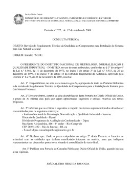 Portaria n.&ordm; 372, de 17 de outubro de 2008. CONSULTA