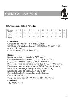 QU&Iacute;MICA &ndash; IME 2016
