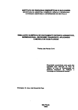 SIMULA&Ccedil;&Atilde;O NUM&Eacute;RICA DE ESCOAMENTO BIF&Aacute;SICO