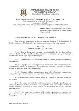 ESTADO DO RIO GRANDE DO SUL ASSEMBL&Eacute;IA LEGISLATIVA