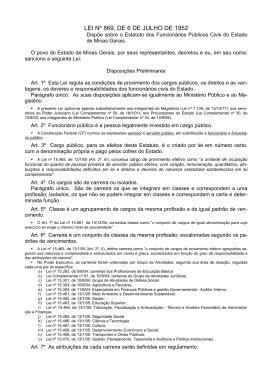 LEI N&ordm; 869, DE 6 DE JULHO DE 1952