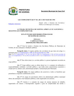 Estatuto dos Servidores P&uacute;blicos Municipais