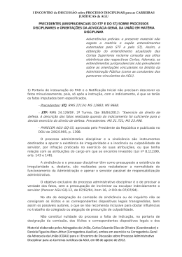 Jurisprud&ecirc;ncia sobre PAD - Advocacia