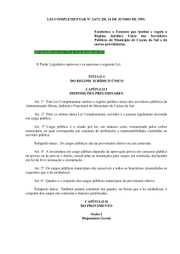 Estatuto dos SERVIDORES