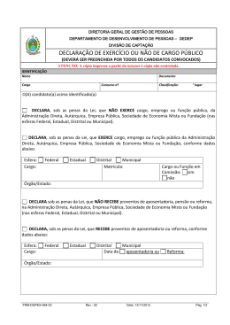 declaração cargo público - Tribunal de Justiça do Estado do Rio de