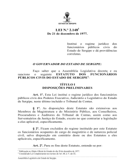 LEI N.&ordm; 2.148 - Assembl&eacute;ia Legislativa de Sergipe