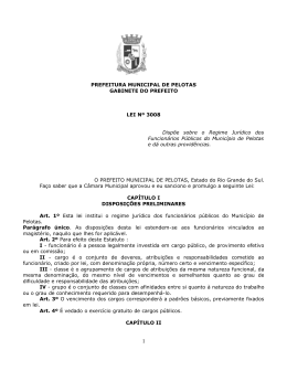 PREFEITURA MUNICIPAL DE PELOTAS GABINETE DO PREFEITO