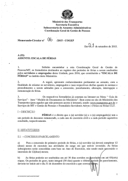 Memo N. 6/2015 – COGEP/SAAD - Ministério dos Transportes