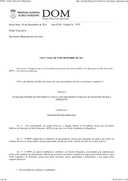 Lei n&ordm; 10362-2011 - Prefeitura Municipal de Belo Horizonte