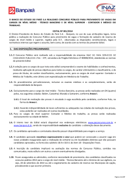 Edital - Banpar&aacute;