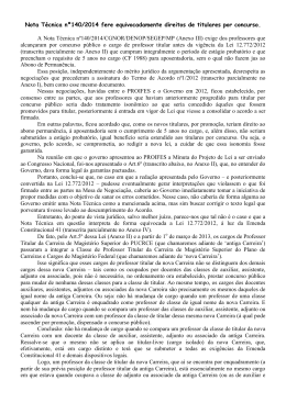 Nota T&eacute;cnica n&ordm;140/2014 fere equivocadamente