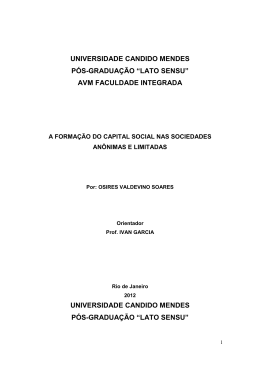 2.2 a forma&ccedil;&atilde;o do capital social nas sociedades limitadas