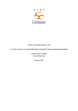 TEXTO PARA DISCUSSÃO N° 481 O CAPITAL SOCIAL