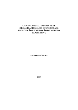 capital social em uma rede organizacional de minas gerais