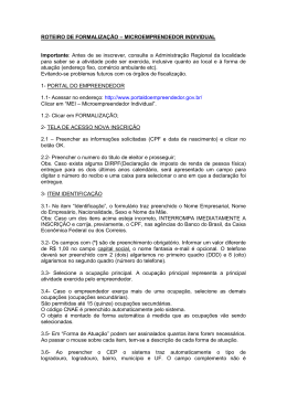 ROTEIRO DE FORMALIZA&Ccedil;&Atilde;O &ndash; MICROEMPRENDEDOR