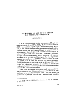 Reviravolta no art. 35&ordm;. do C&oacute;digo das