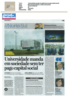 Título: “Universidade manda em capital sem ter pago capital social