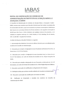 Clique aqui e conhe&ccedil;a a Ata de Elei&ccedil;&atilde;o da Diretoria do IABAS.