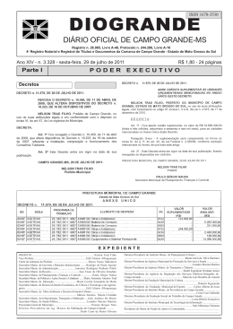 DIOGRANDE - Prefeitura Municipal de Campo Grande